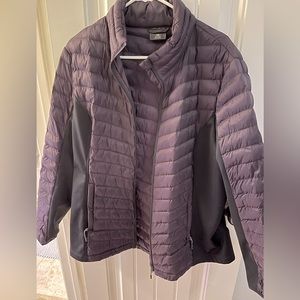Quilted Plum Puffer Jacket